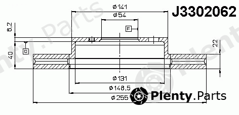  NIPPARTS part J3302062 Brake Disc