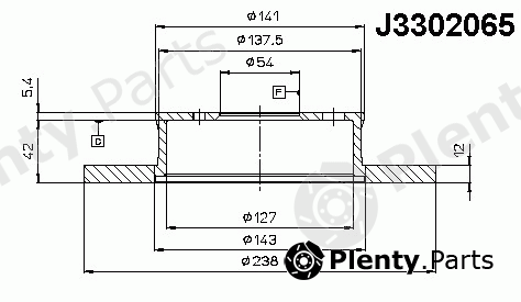  NIPPARTS part J3302065 Brake Disc