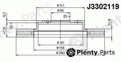  NIPPARTS part J3302119 Brake Disc