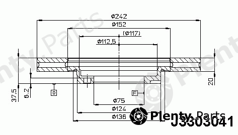  NIPPARTS part J3303041 Brake Disc