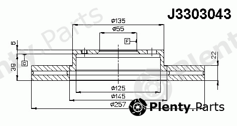  NIPPARTS part J3303043 Brake Disc