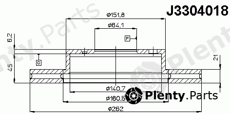 NIPPARTS part J3304018 Brake Disc