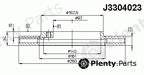  NIPPARTS part J3304023 Brake Disc