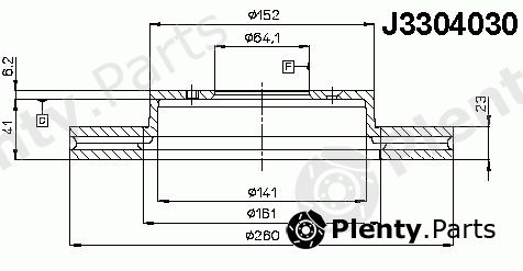  NIPPARTS part J3304030 Brake Disc