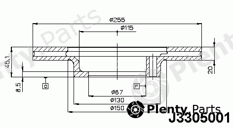  NIPPARTS part J3305001 Brake Disc