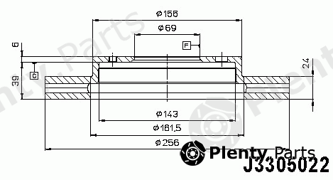  NIPPARTS part J3305022 Brake Disc