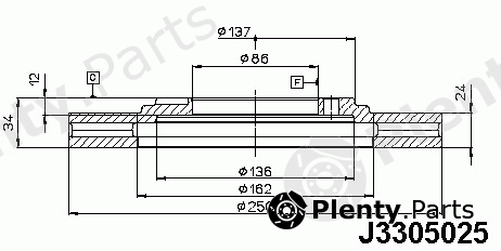 NIPPARTS part J3305025 Brake Disc