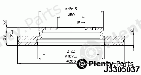  NIPPARTS part J3305037 Brake Disc