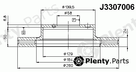  NIPPARTS part J3307006 Brake Disc