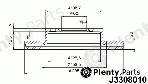  NIPPARTS part J3308010 Brake Disc
