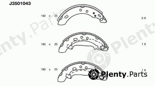  NIPPARTS part J3501043 Brake Shoe Set