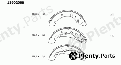  NIPPARTS part J3502069 Brake Shoe Set