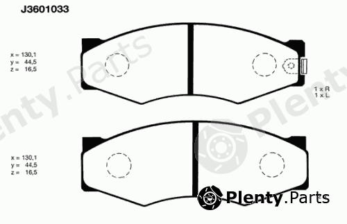  NIPPARTS part J3601033 Brake Pad Set, disc brake