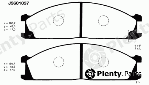  NIPPARTS part J3601037 Brake Pad Set, disc brake