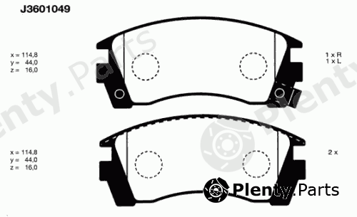  NIPPARTS part J3601049 Brake Pad Set, disc brake
