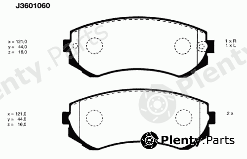  NIPPARTS part J3601060 Brake Pad Set, disc brake