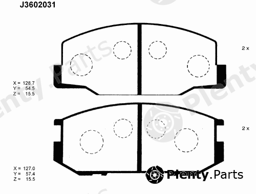  NIPPARTS part J3602031 Brake Pad Set, disc brake