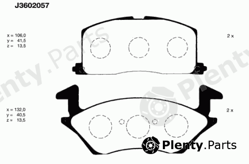  NIPPARTS part J3602057 Brake Pad Set, disc brake