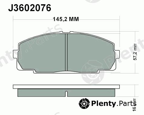  NIPPARTS part J3602076 Brake Pad Set, disc brake