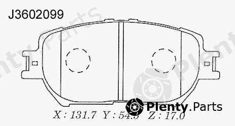  NIPPARTS part J3602099 Brake Pad Set, disc brake