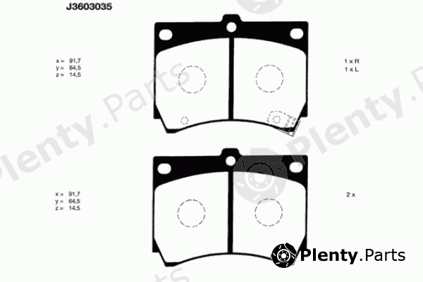  NIPPARTS part J3603035 Brake Pad Set, disc brake