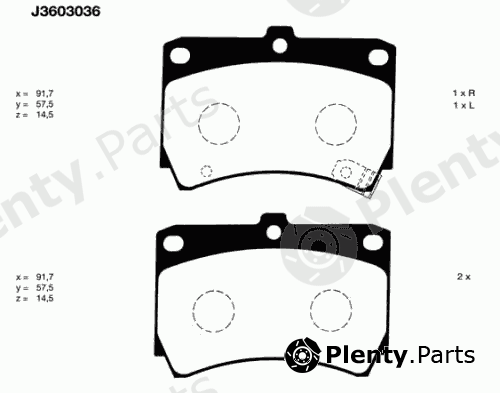  NIPPARTS part J3603036 Brake Pad Set, disc brake