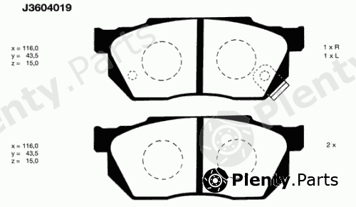  NIPPARTS part J3604019 Brake Pad Set, disc brake