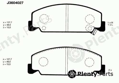  NIPPARTS part J3604027 Brake Pad Set, disc brake