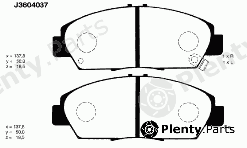  NIPPARTS part J3604037 Brake Pad Set, disc brake