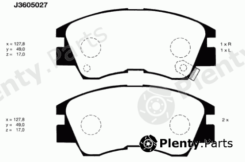  NIPPARTS part J3605027 Brake Pad Set, disc brake