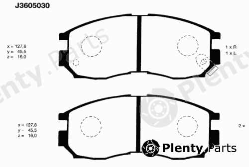  NIPPARTS part J3605030 Brake Pad Set, disc brake