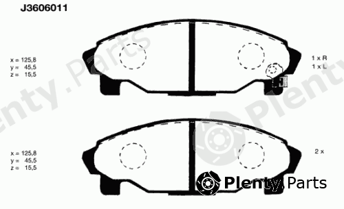  NIPPARTS part J3606011 Brake Pad Set, disc brake