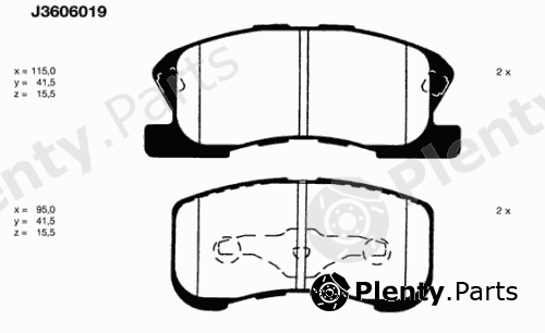  NIPPARTS part J3606019 Brake Pad Set, disc brake
