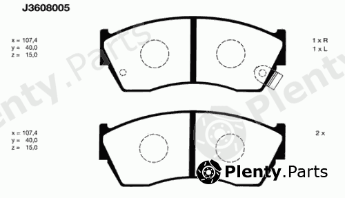  NIPPARTS part J3608005 Brake Pad Set, disc brake
