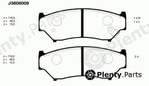  NIPPARTS part J3608009 Brake Pad Set, disc brake