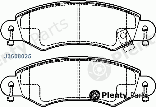  NIPPARTS part J3608025 Brake Pad Set, disc brake
