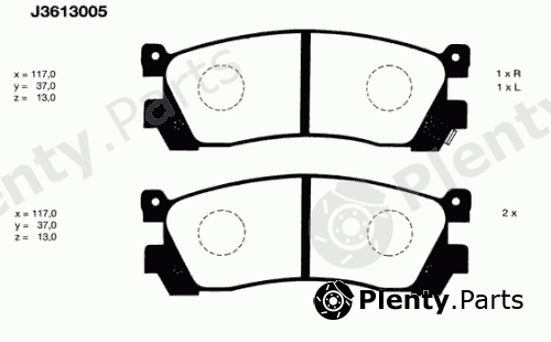  NIPPARTS part J3613005 Brake Pad Set, disc brake