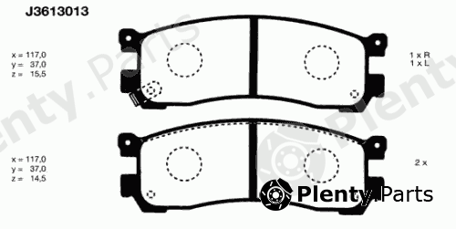  NIPPARTS part J3613013 Brake Pad Set, disc brake