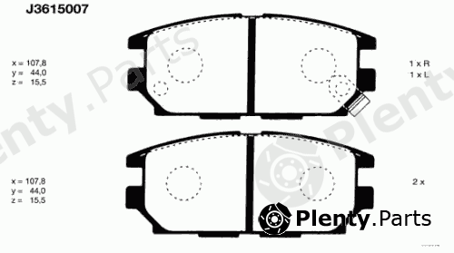  NIPPARTS part J3615007 Brake Pad Set, disc brake