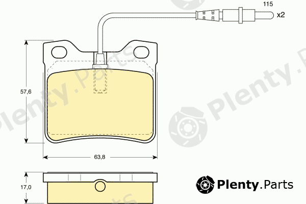  GIRLING part 6109852 Brake Pad Set, disc brake