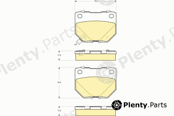  GIRLING part 6133089 Brake Pad Set, disc brake
