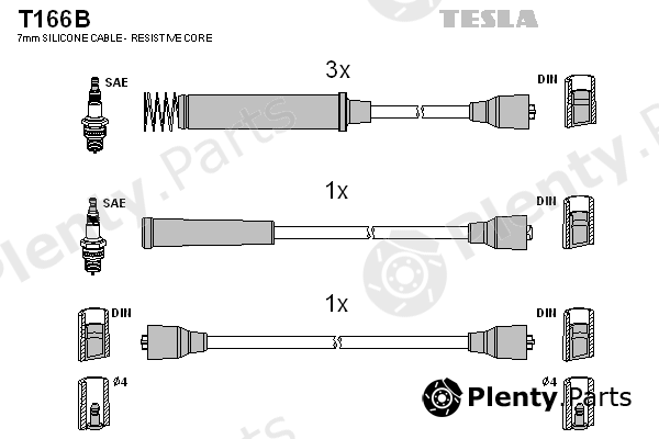  TESLA part T166B Ignition Cable Kit