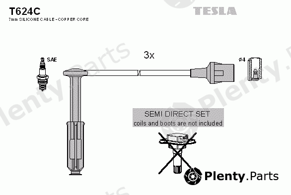  TESLA part T624C Ignition Cable Kit
