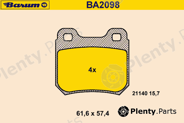  BARUM part BA2098 Brake Pad Set, disc brake
