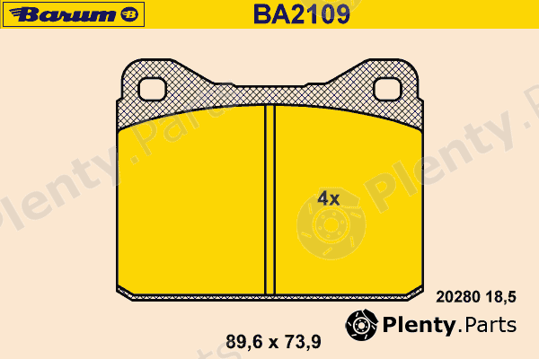  BARUM part BA2109 Brake Pad Set, disc brake