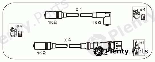  JANMOR part ABM3 Ignition Cable Kit