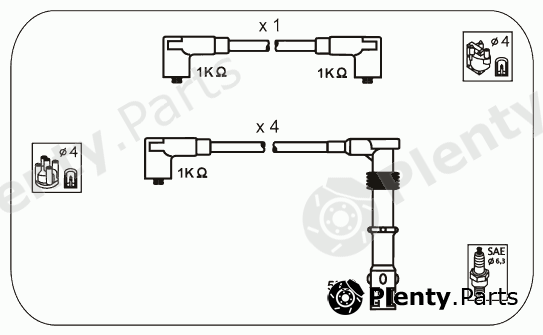  JANMOR part ABM37 Ignition Cable Kit