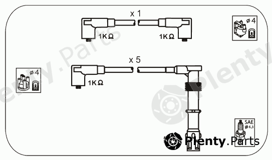  JANMOR part ABM40 Ignition Cable Kit