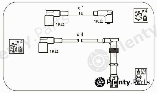  JANMOR part ABM42 Ignition Cable Kit