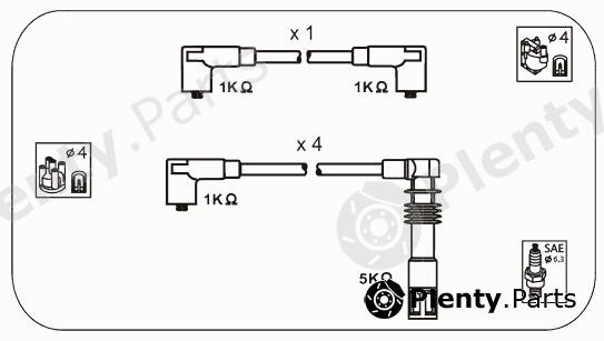  JANMOR part ABM67 Ignition Cable Kit